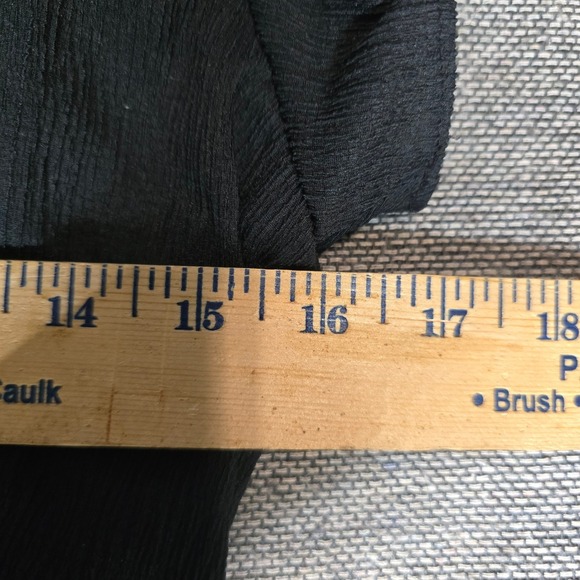 Sofia Jeans by Sofia Vergara Black Ruffle High Low Faux Wrap Dress Medium - Picture 2 of 5